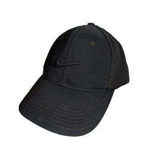 Nike Golf Hat Size M/L  PGA Cap Mesh back Hat USGA  Pro Black Made In USA